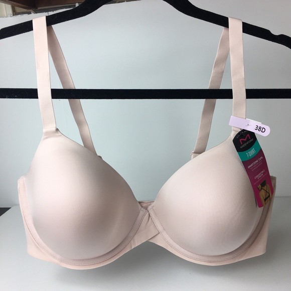 Maidenform DM7543 One Fabulous Fit 2.0 Tailored Demi T-Shirt Bra 38D Sandshell - Picture 2 of 7